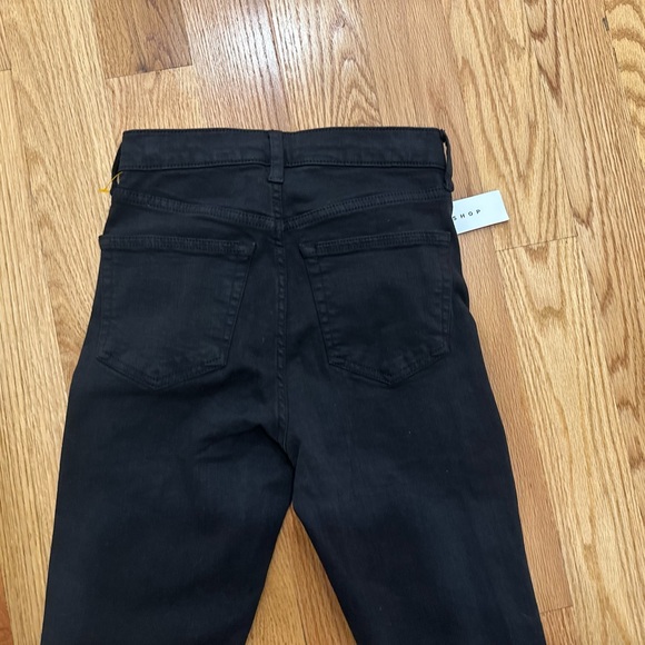 ASOS design Topshop high rise Jamie flare jeans in black - Picture 6 of 13